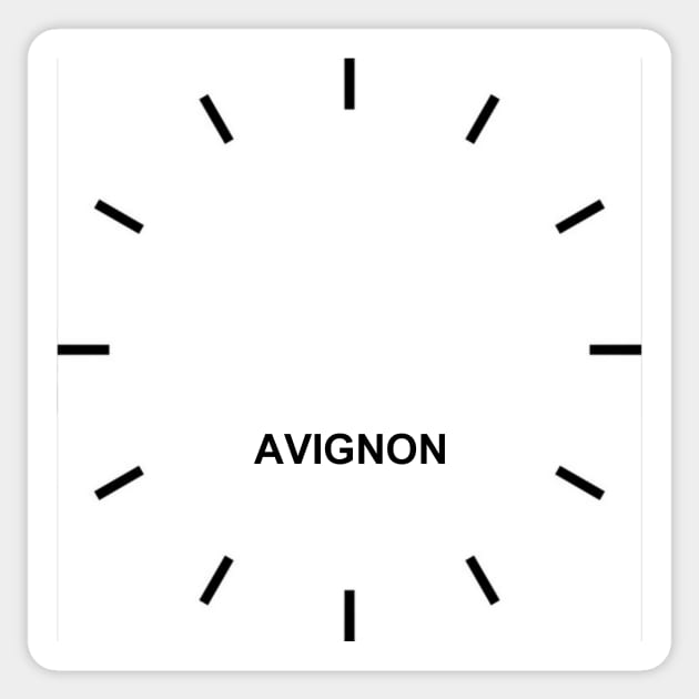 AVIGNON Time Zone Wall clock Sticker by ghjura